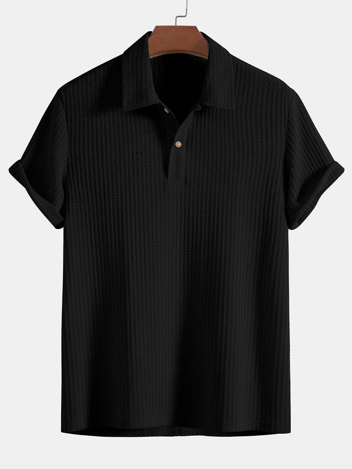 Knitted Waffle Polo