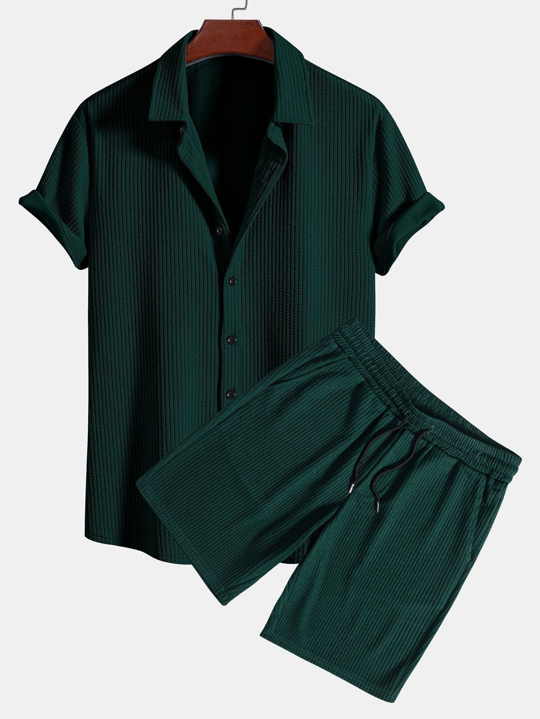 Shirt and shorts with nervous button