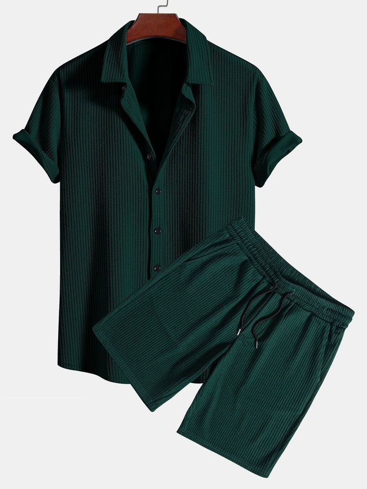 Shirt and shorts with nervous button