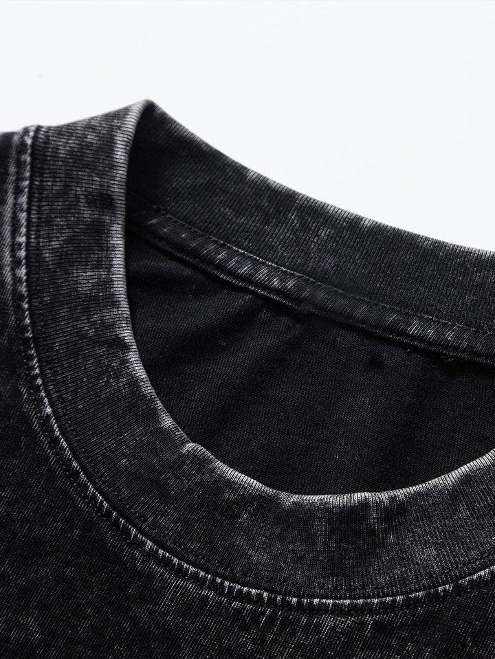 Oversized Basic Distressed T-Shirt