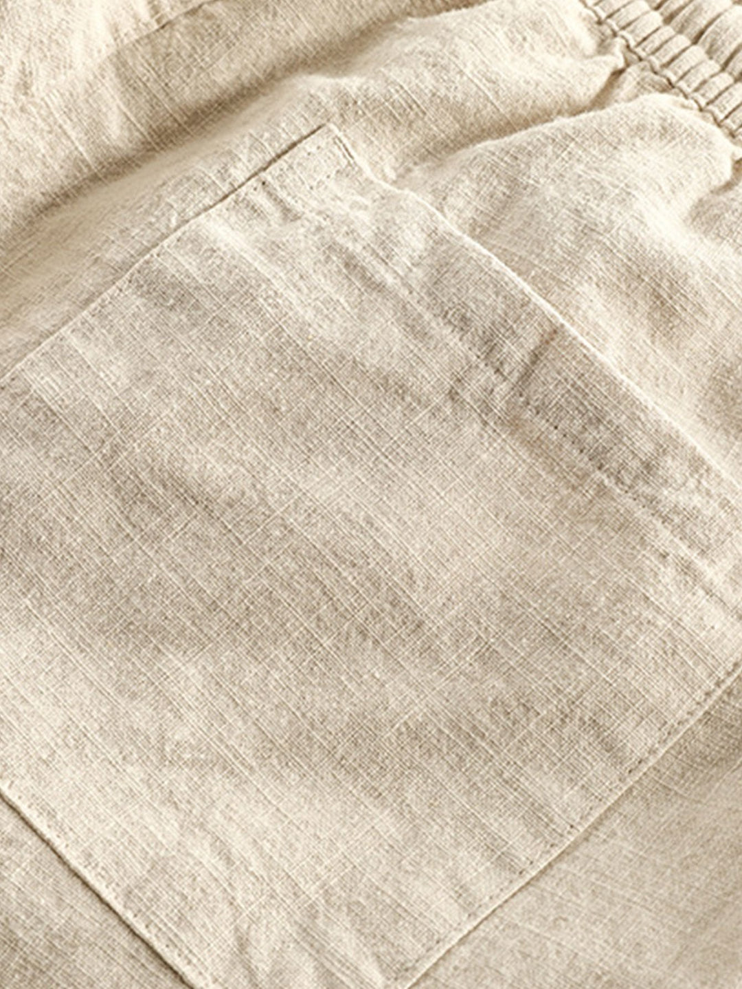 Cropped Cotton Linen Pants