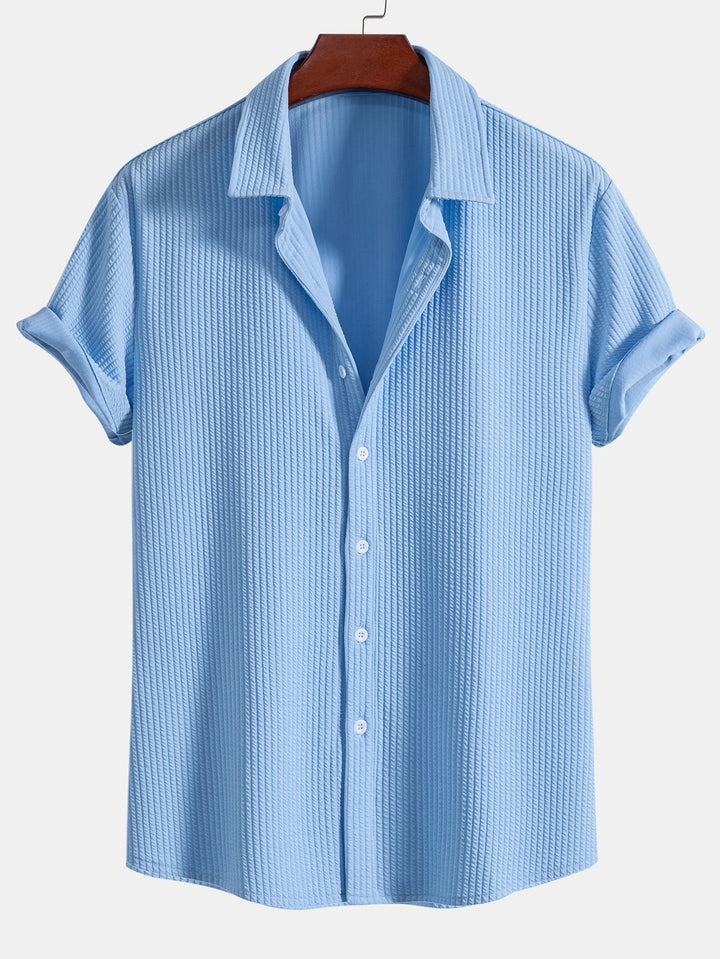Muscle Rib Button-Up Shirt