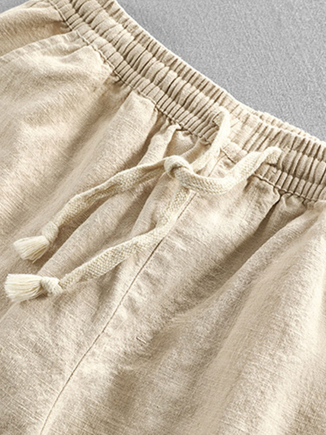 Cropped Cotton Linen Pants