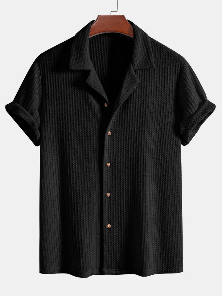 Short-Sleeve Cuban Shirt and Straight-Leg Linen Pants