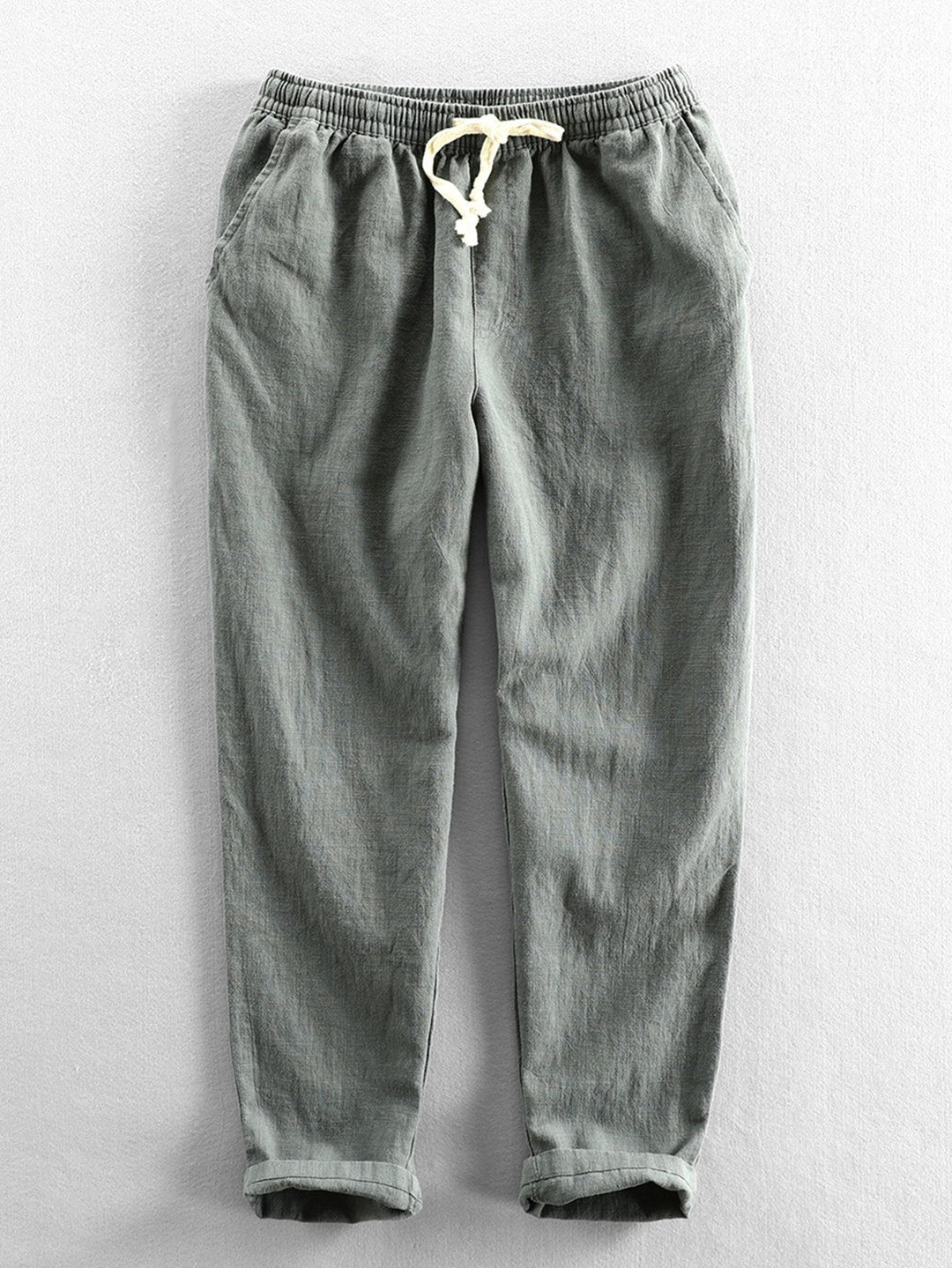 Cropped Cotton Linen Pants