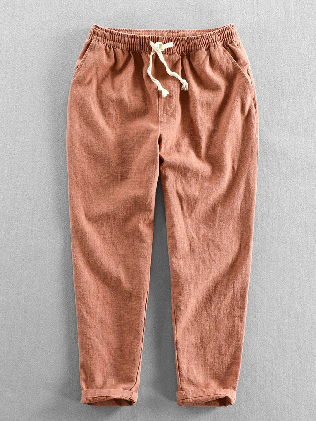 Cropped Cotton Linen Pants