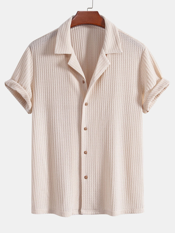 Short-Sleeve Cuban Shirt and Straight-Leg Linen Pants