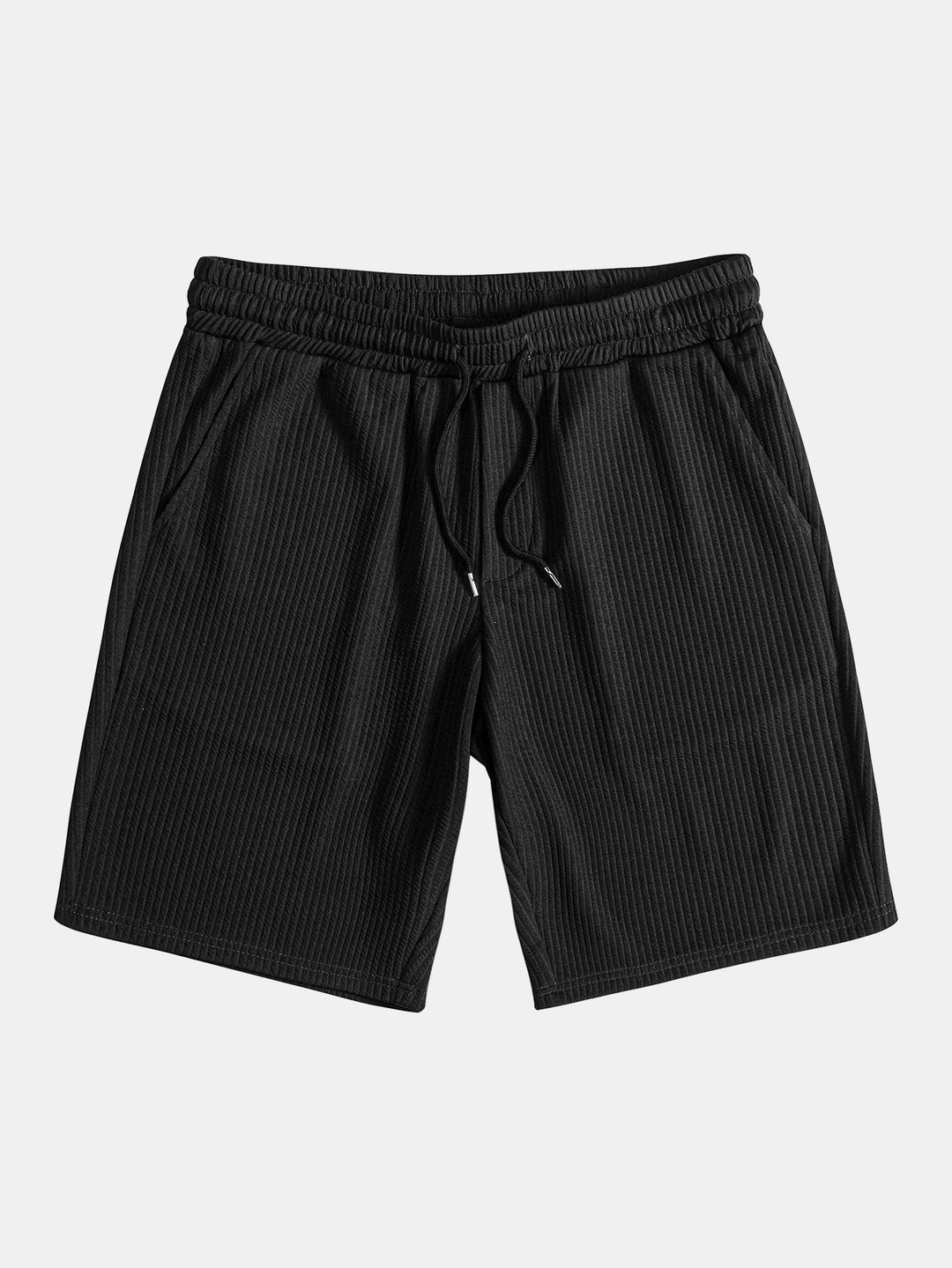 Muscle Ribbed Collar Shirt and Shorts