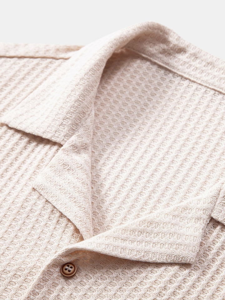 Short-Sleeve Cuban Shirt and Straight-Leg Linen Pants