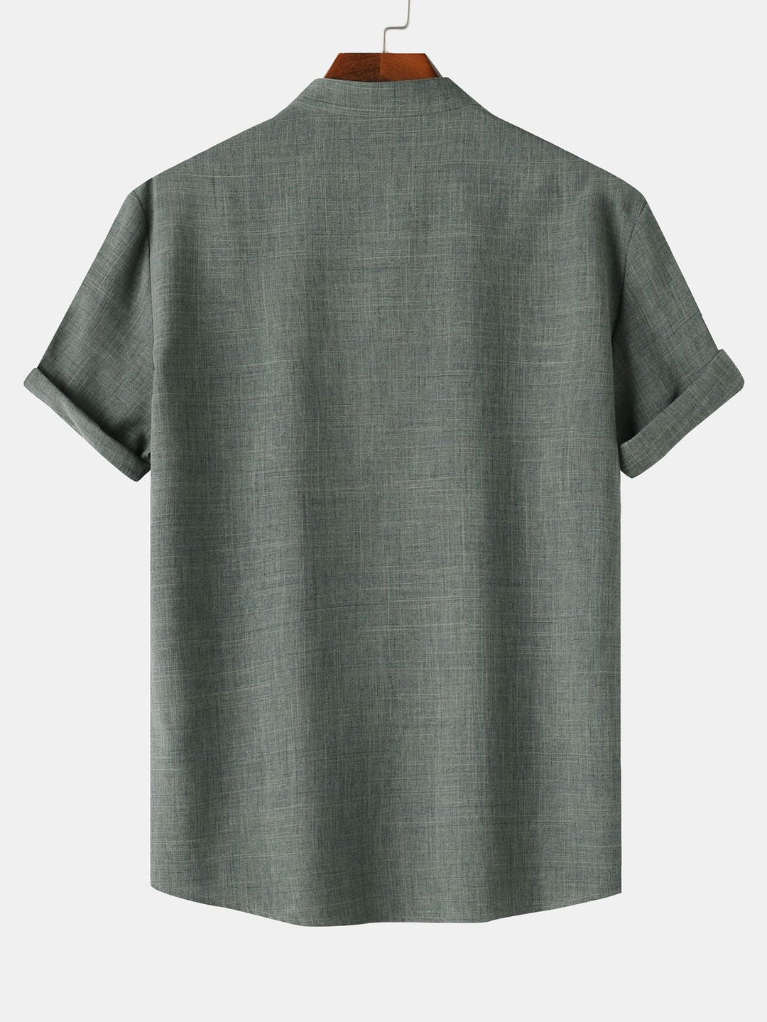 Short Sleeve Linen Henley Shirt