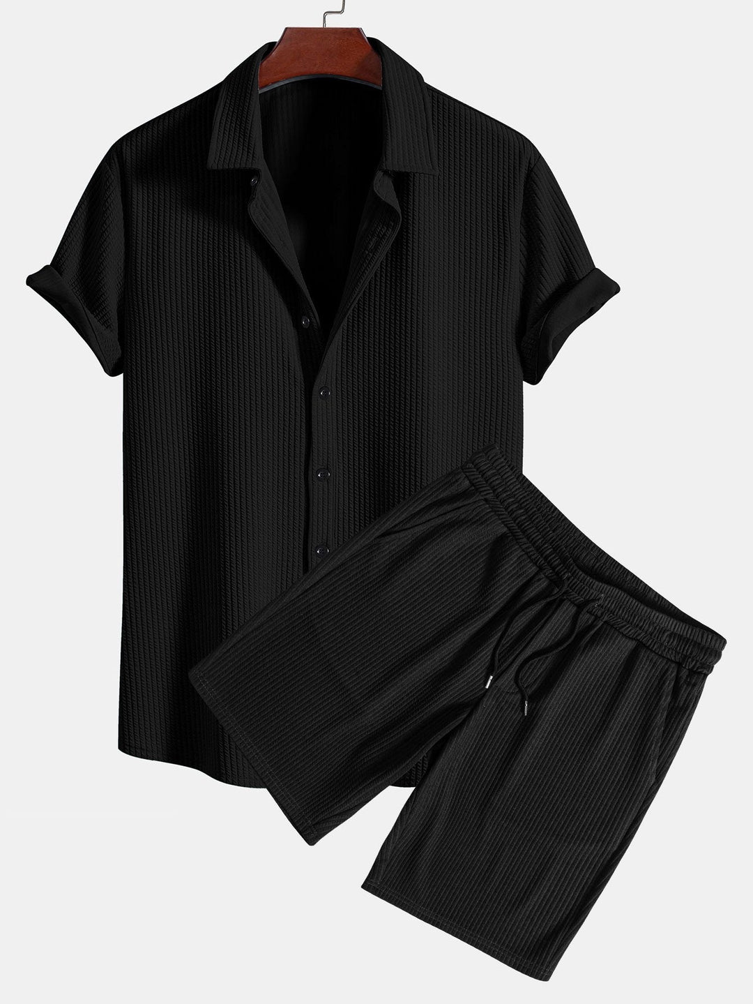 Shirt and shorts with nervous button