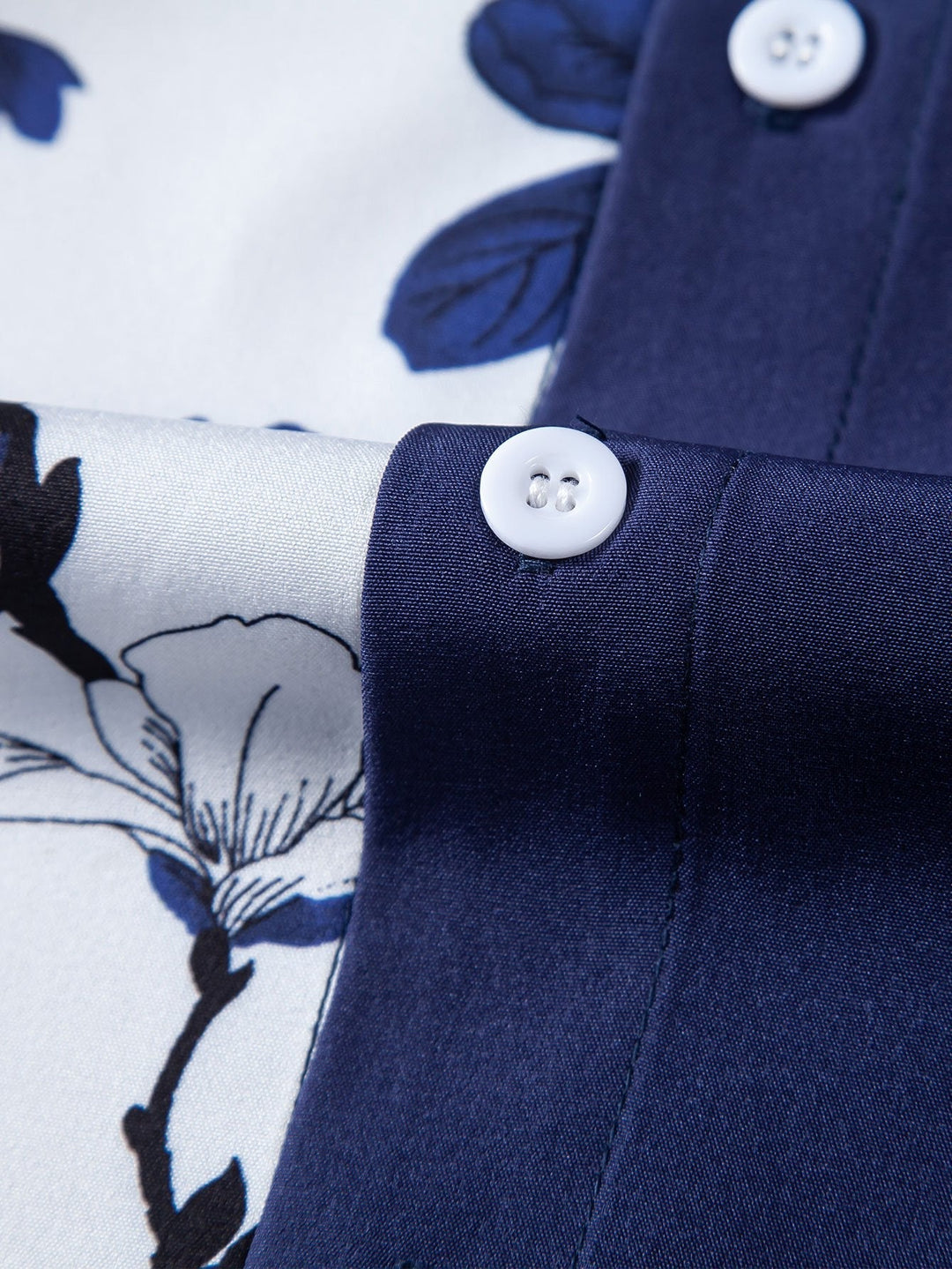 Button-Up Floral Patchwork Shirt