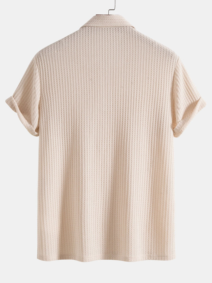 Knitted Waffle Polo