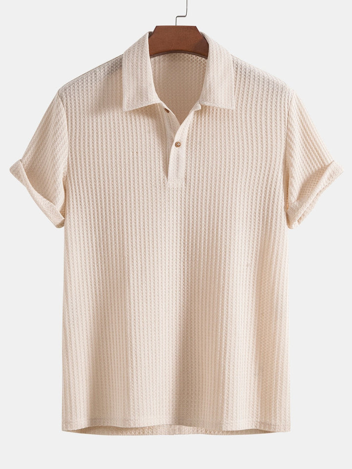 Knitted Waffle Polo