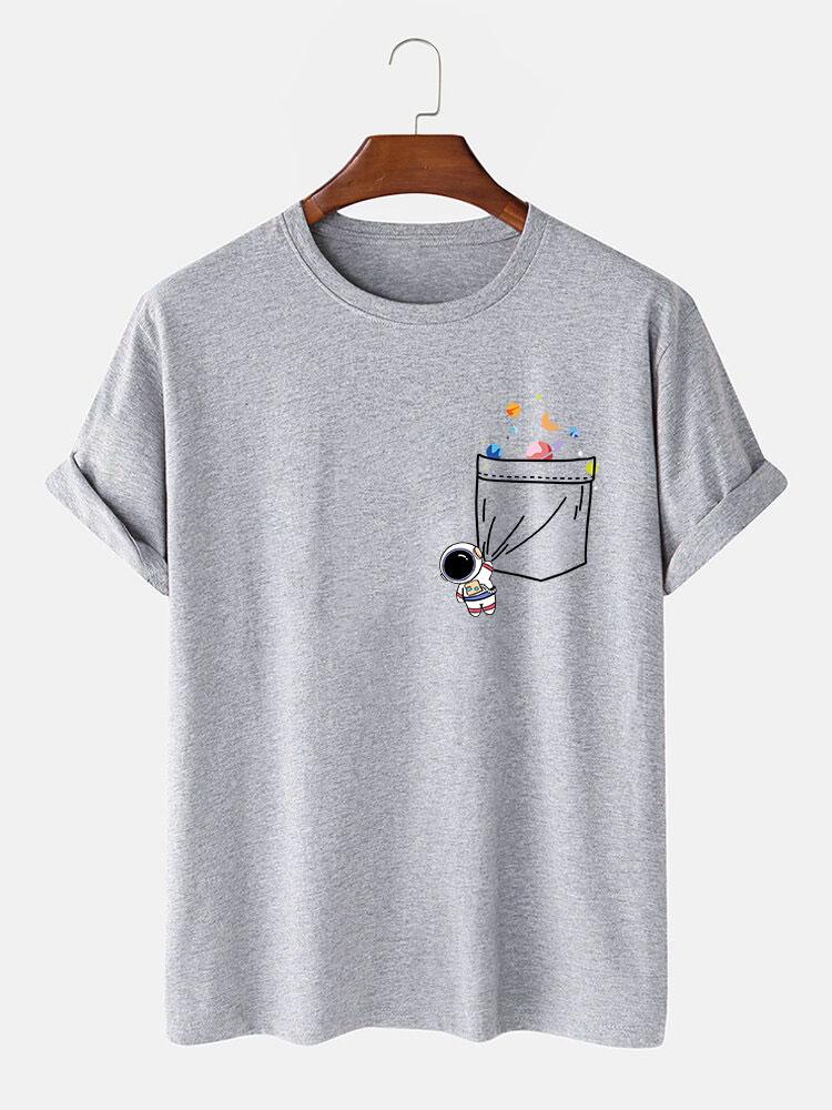 Astronaut Pocket Print T-Shirt
