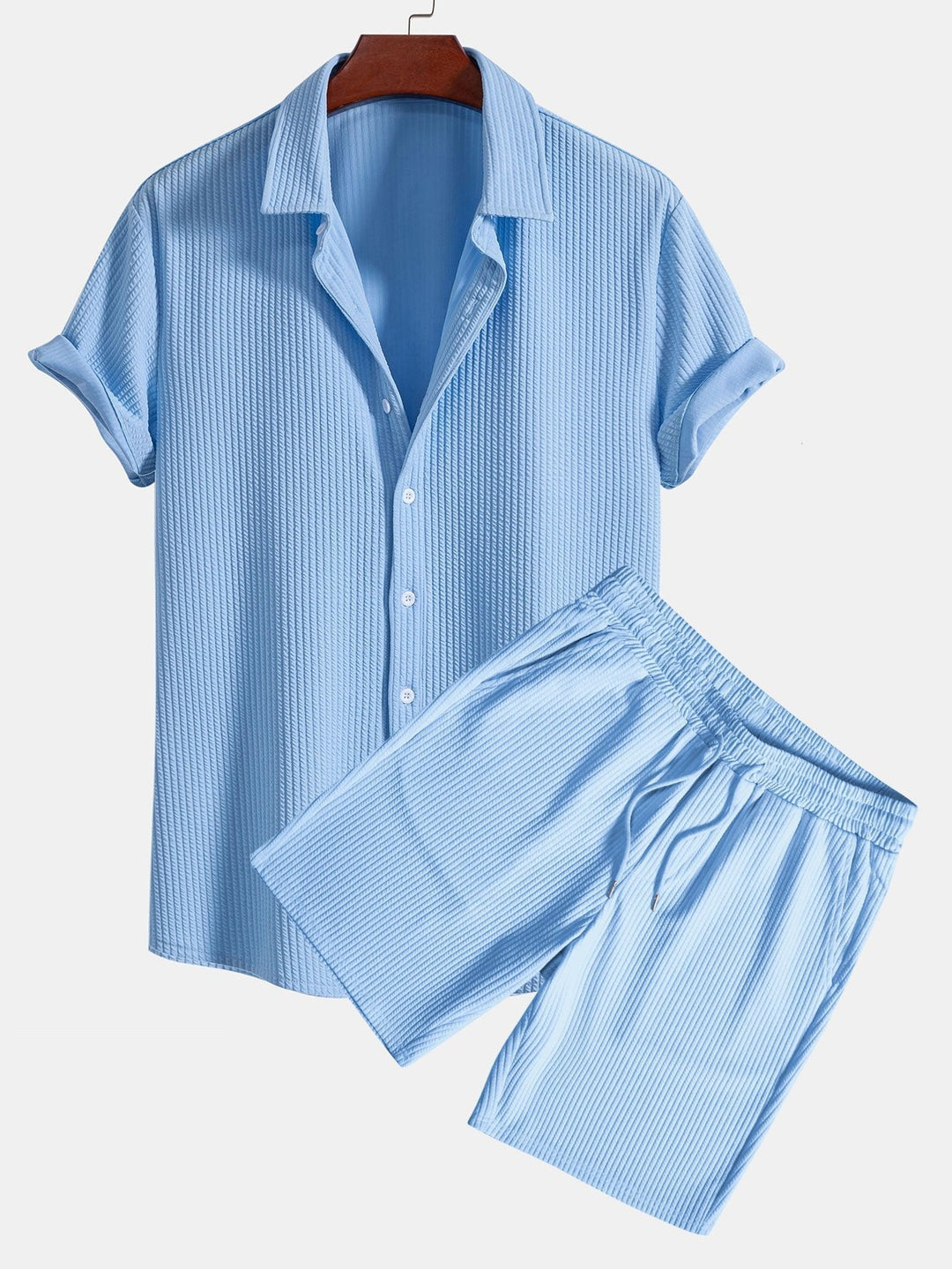 Shirt and shorts with nervous button