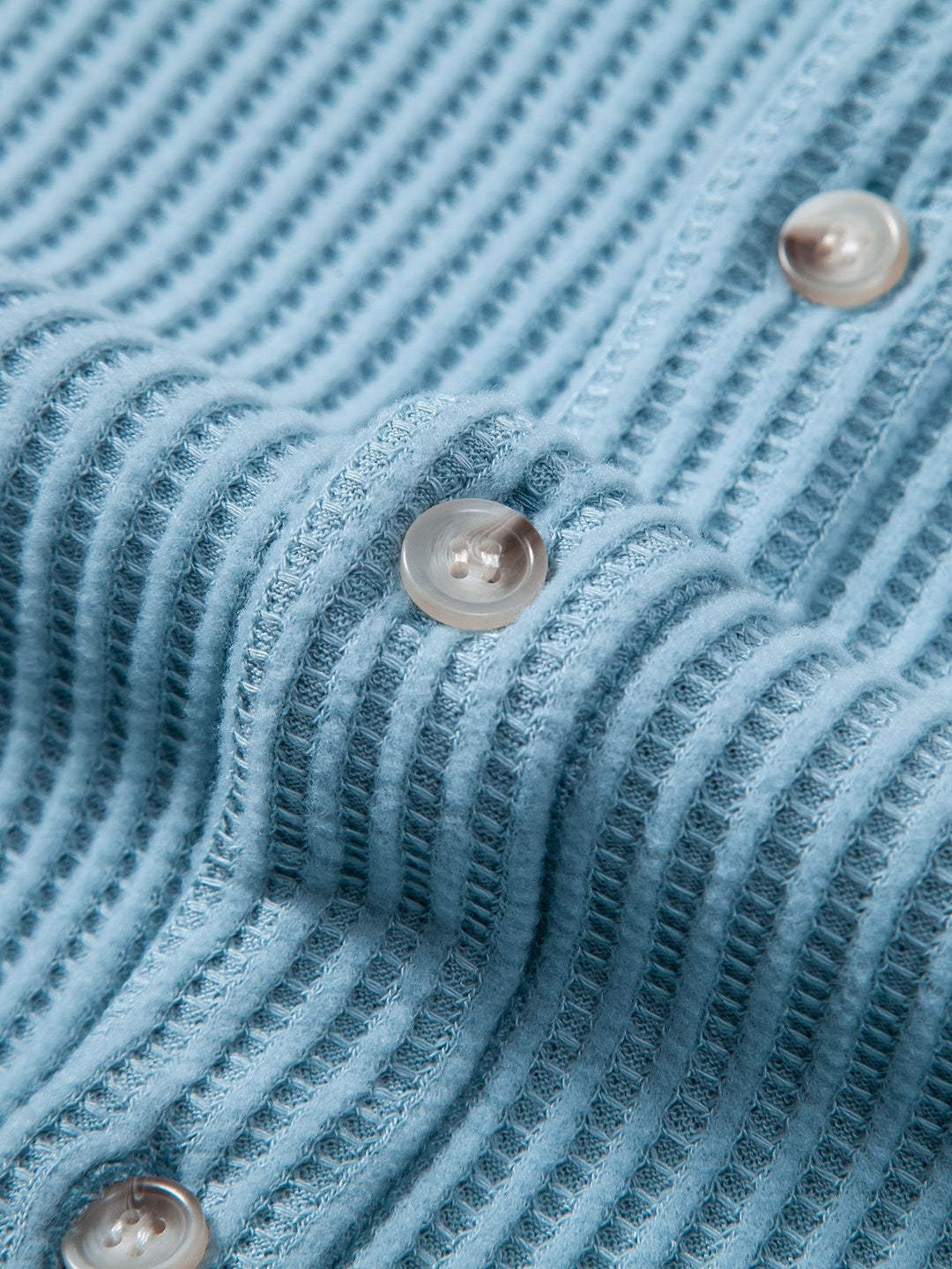 Button-Up Waffle Shirt
