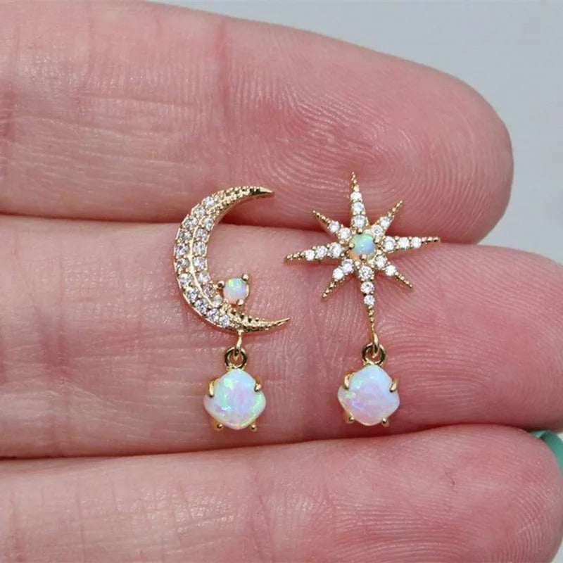 Elegant Star Earrings with Classic Pearls