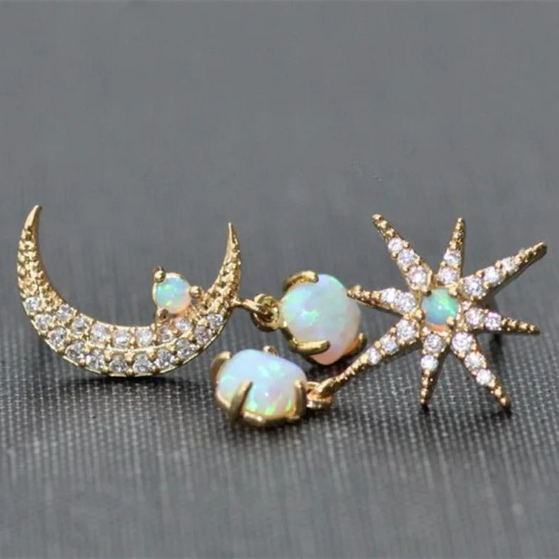 Elegant Star Earrings with Classic Pearls