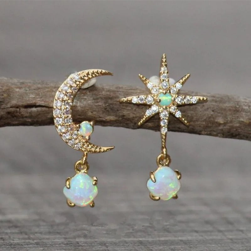 Elegant Star Earrings with Classic Pearls