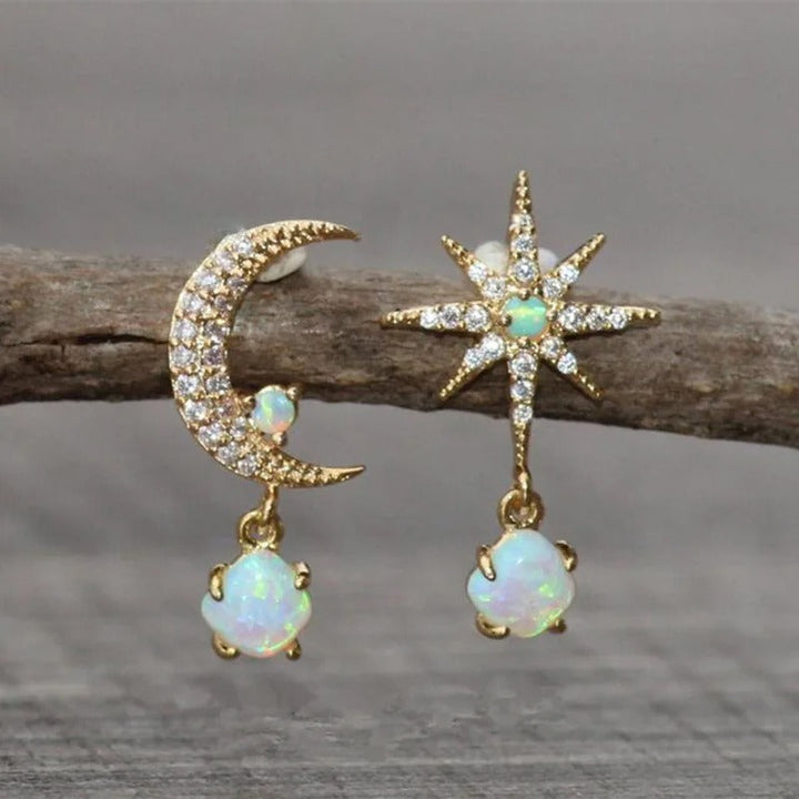 Elegant Star Earrings with Classic Pearls