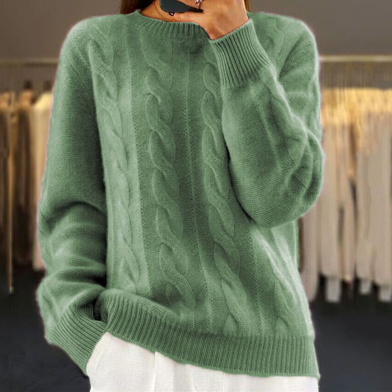 Ariane™ - Twisted Knit Pullover in Soft Wool