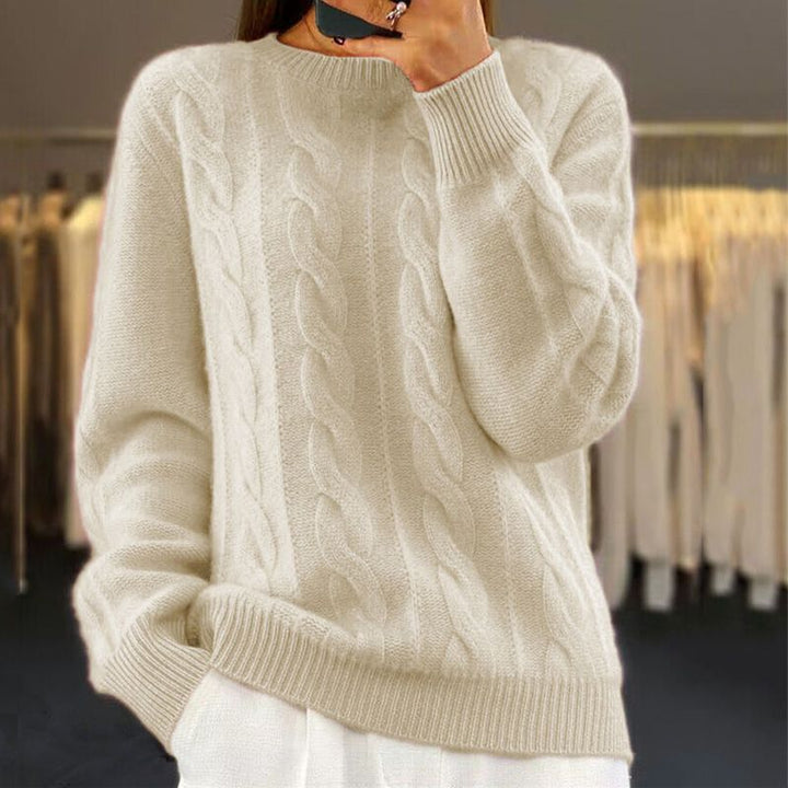 Ariane™ - Twisted Knit Pullover in Soft Wool