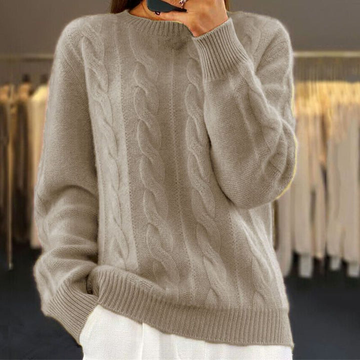 Ariane™ - Twisted Knit Pullover in Soft Wool