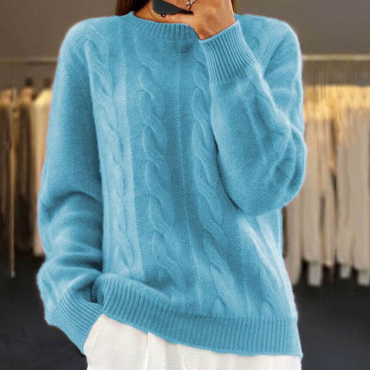 Ariane™ - Twisted Knit Pullover in Soft Wool