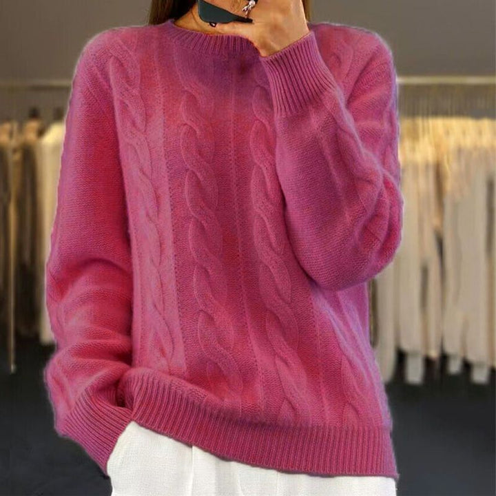 Ariane™ - Twisted Knit Pullover in Soft Wool
